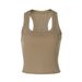 Women's Ribbed U-Neck Slim Fit Cami Top For Summer | Stretchy Crop Tank In White, Black, Tan, Burgundy_ecoleips.com