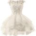 Women's Clothing Bride Short Wedding Dress New Double Shoulder Short Fashion Puffy Skirt Wedding Dress_ecoleips.com