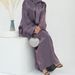 Elegant Bubble Sleeve Blouse With Flowy High-Waist Maxi Dress – Stylish & Versatile For Work & Casual_ecoleips.com