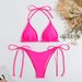 Women's Clothing Nylon Solid Color Split Suspenders Women Sexy Triangle Bikini New Multi Color Swimsuit_ecoleips.com