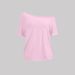 Y2k Fashion Asymmetric Off-Shoulder Tops For Women, Loose Fit Slouchy Short Sleeve Tops, Soft Brushed Milk Silk Blend, Casual Daily Wear T-Shirt_ecoleips.com