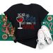 New European And American Merry Christmas Tree Santa Claus Plus Size Short Sleeve T-Shirt Women's Clothing_ecoleips.com