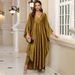 Women's Clothing Polyester Gold Loose Large Size Robe Beach Jacket Dress Long Dress Bikini Outer Cover_ecoleips.com