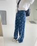 Summer High-Waisted Loose Fit Floral Straight Leg Slimming Jeans For Women_ecoleips.com