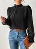 2026 European American Cross-border Women's Clothing Autumn And Winter New Half-high Collar Spliced Wave Pattern_ecoleips.com