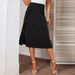 Voya 2026 New Spring/Summer European And American Women's Fashion Split Skirt, Elegant Commuting Knit Versatile Solid-color Half-skirt_ecoleips.com