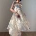 New Two Ways To Wear Imitation Silk Irregular Ruffle Lace Dress_ecoleips.com