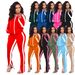 Women's Off-Shoulder Sports Two-Piece Set Casual Fashion Wear For Spring/Autumn_ecoleips.com