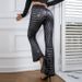 Women's casual pants sequin wide legs new high-waisted fashion women's pants_ecoleips.com