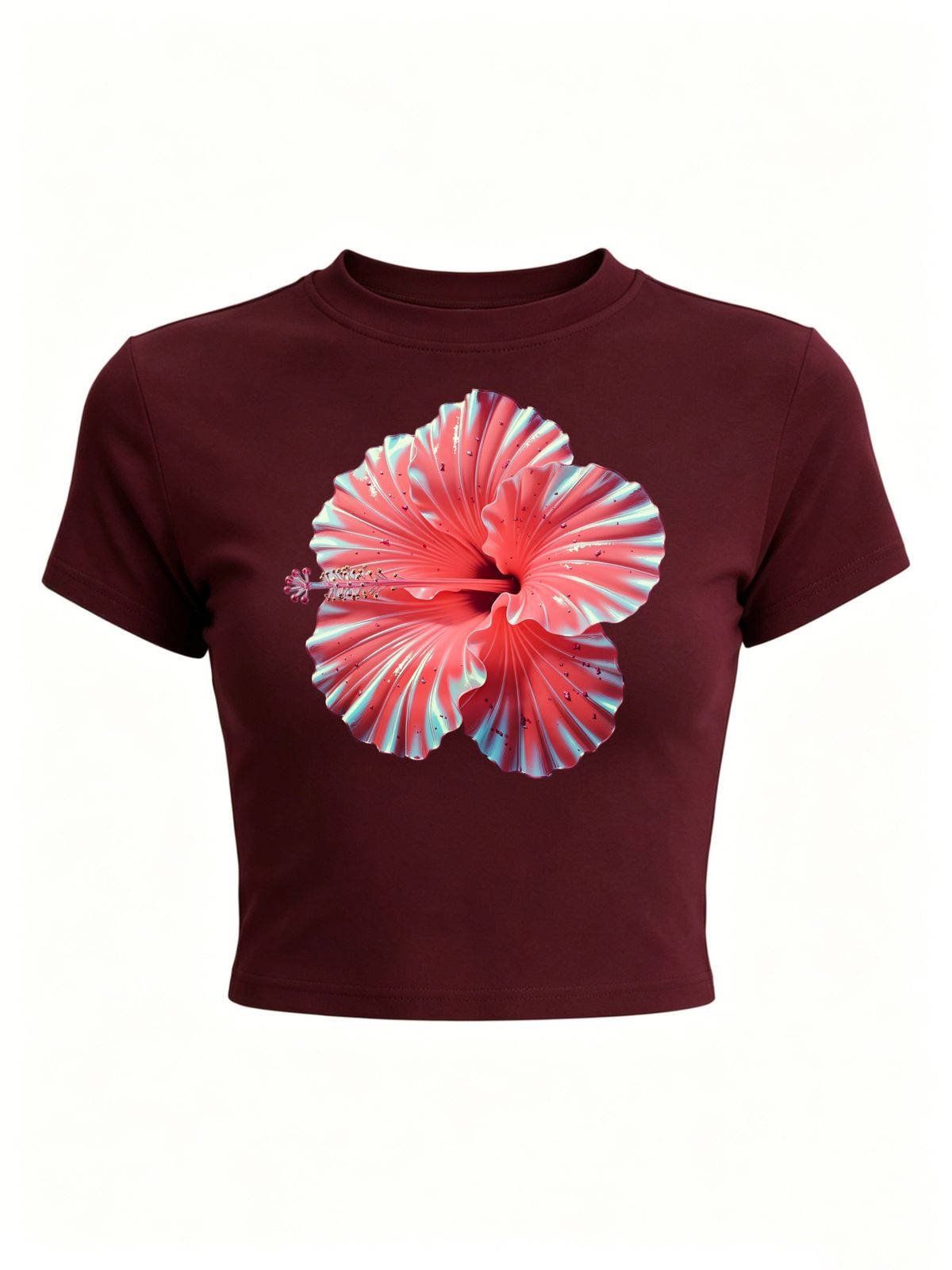 Casual Women’s Y2K Crop Top, Fashion Logo Print Tee, Trendy Street Style Top_ecoleips.com