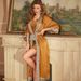 Women's Clothing Elegant Satin Chiffon Nightgown Ladies Spring And Summer Sling Solid Color Luxury Home Clothes Satin Bathrobe_ecoleips.com