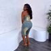 Women's Fashion Frayed Edge Tube Top High-Waisted Denim Shorts Set American Style Spring/Summer Pant Set_ecoleips.com