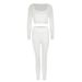 AD637 New Autumn/Winter Fashion High-Waisted Butt-Lifting Yoga Running Fitness Slimming Nude Feel Pilates Casual Set_ecoleips.com