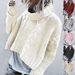 Women's Clothing Long Sleeve Pullover High Neck Cable Knit Sweater Oversized High-Neck Cable Knit Sweater – Chunky Cotton-Blend Pullover (S-XL)_ecoleips.com