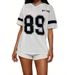 Color Block V-Neck Short Sleeve T-Shirt - Breathable Mesh Loose Fit Sports Top For Men & Women - Trendy Streetwear (White/Black, S-3XL)"_ecoleips.com