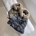 Women's Winter Hooded Short Down Jacket With Fox Fur Trim, 90% White Duck Down, Slim Fit Waist Design, Water-Resistant Nylon_ecoleips.com