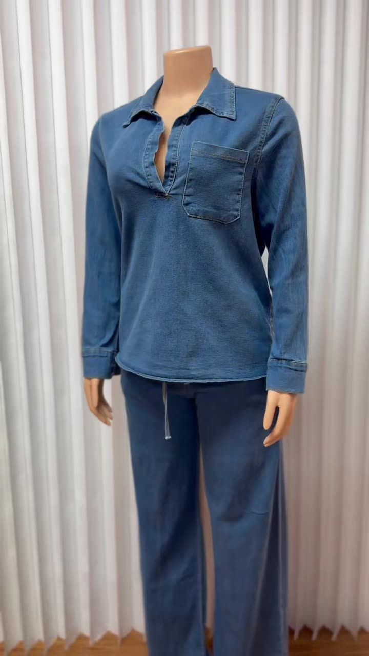 Women's Clothing Summer Suit For Women New Style Stylish Large Size Shirt With Camisole Vest And Denim Skirt Three Piece Suit_ecoleips.com