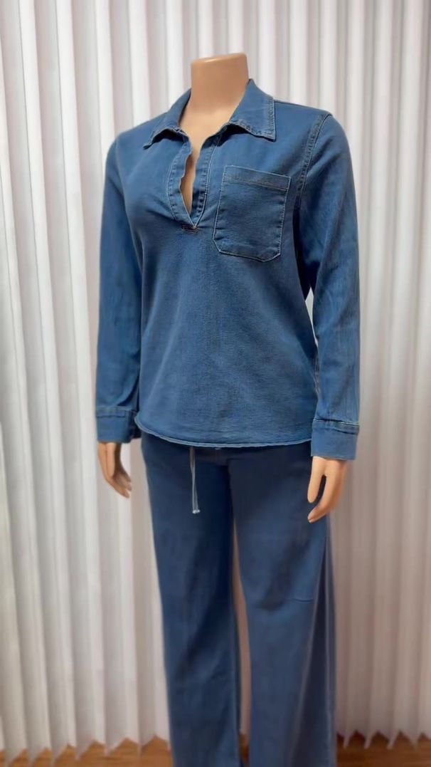 Women's Clothing Summer Suit For Women New Style Stylish Large Size Shirt With Camisole Vest And Denim Skirt Three Piece Suit_ecoleips.com