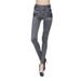 Stretch-Knit Denim-Look Leggings – High-Waisted Yoga Pants With Faux Pockets (Gray/Black/Blue, S-5XL)_ecoleips.com