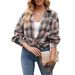 Autumn Winter Women's Clothing 2025 New Casual Fashion Street Loose Plaid Shirt For Women_ecoleips.com