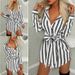 Women's Clothing Spring and Summer New Shirt Loose Fashion Striped Mid length Women's Shirt Spot_ecoleips.com