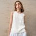 Old Qianfeng Linen Vest Slack Sleeveless Linen Shirt Women's Summer Simple Inner Casual Crew Neck Top_ecoleips.com