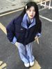 girl Girl Women's Jacket 2025 New Winter American Retro Plaid Patchwork Cotton Coat Petite Thickened Outerwear For Women_ecoleips.com