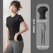 Women's Slimming Sexy Yoga Suit Fashionable Summer Exercise Set Beginner Running Gym Workout Clothing_ecoleips.com