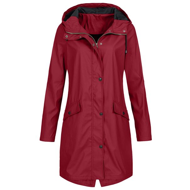 Women's Water-Resistant Windbreaker Jacket – Long Sleeve Hooded Outdoor Coat For Hiking & Travel (S-XXXL) – Lightweight & Stylish In 8 Colors_ecoleips.com