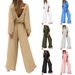 Women's Clothing Fashion Sports Leisure Long Sleeved Solid Color Backless Sweater Jumpsuit Suit For Women_ecoleips.com