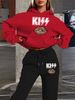 Women's Autumn And Winter Casual Fashion KISS Leopard Print Lip Print Thick Velvet Warm Hooded Sweatshirt+sports Pants Set-718_ecoleips.com