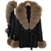 Luxury Oversized Knit Cardigan With Genuine Fox Fur Collar - Elegant Loose Fit V-Neck Sweater Coat For Women (Multiple Color Options)_ecoleips.com