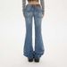 In-stock American Retro Style Low-waist Flared Jeans Women, Slim Fit, Versatile, Slightly Stretchy, Suitable Autumn And_ecoleips.com