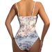 Sexy Fishbone Bra Retro Floral Print Top Women's Slim Fit Suspender Bodysuit Hot Girl_ecoleips.com