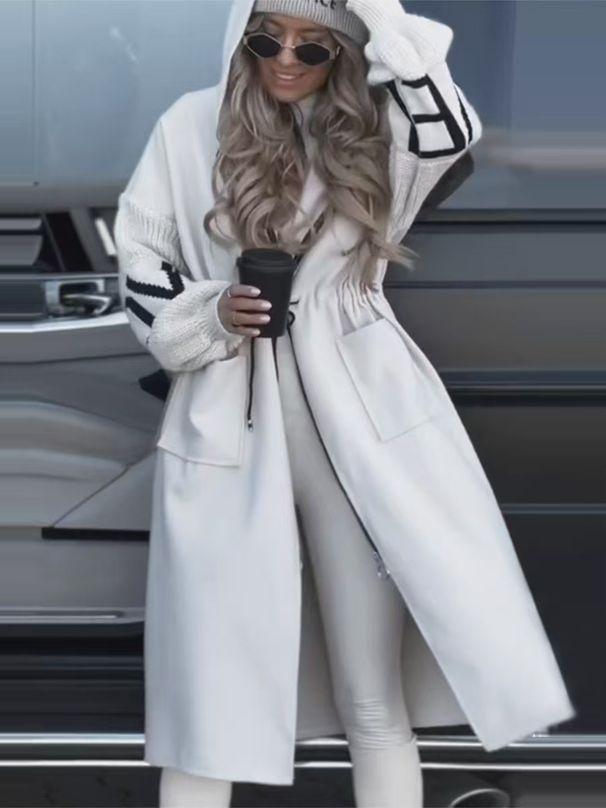 Spring Women Parka Jacket Coat Long White Hoodie Thick Warm Coats Female Spring New Elegant Casual Trendy Ladies Clothes_ecoleips.com