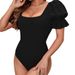 Voya Women's Bubble Sleeve Jumpsuit Summer Fashion Temperament Slim Fit Sexy Top For Women_ecoleips.com