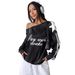 Spring/Summer Women's Fashion Drop Shoulder Sleeve Striped Top Loose Fitting Versatile Street Style Wholesale_ecoleips.com