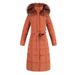Women's Winter Parka With Faux Fur Hood, Long Puffer Coat, Waterproof Polyester Shell, Knee-Length Warm Jacket, Slim Fit & Extra Thick_ecoleips.com