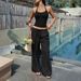 DiYun Cross-Border European American Y2K Halter Neck Tank Top And Sports Long Pants Set Women's Clothing 2026 Summer_ecoleips.com