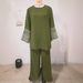 2025 Muslim Autumn New Women's Embroidered Round Neck Shirt And Wide Leg Pants Set_ecoleips.com