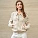 Women's Old Fashioned Short Linen Jacket Spring Style Lyocell Collared Casual Minimalist High End Commuter Cardigan_ecoleips.com