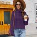 Aria Basics Aria Basics Chunky Cable Knit Turtleneck European And American Solid Color Casual Sweater Women's Short Loose Pullover_ecoleips.com