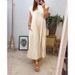 2024 Autumn New Cross-border European And American Women's Clothing Elegant Fashion Round Neck Sleeveless Pleated Long_ecoleips.com