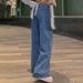 Women's Clothing Low Waist Jeans Fashion Retro Straight Pants Loose Street Style Denim Trousers_ecoleips.com