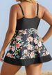 Fat Girl Fashionable One-piece Swimsuit Shorts Linked Top Simple Beachwear Summer Vacation Slimming Swimsuit_ecoleips.com