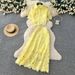 Elegant French Lace Outfit Set Women's Spring Autumn Fashion Office Wear Short Sleeve Top With High Waist Skirt_ecoleips.com