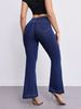 Women's Mid-Waist Stretchy Slimming Jeans 2026 Spring Style European American Cross Border Slightly Flared Casual Denim Pants_ecoleips.com