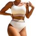 Women's Clothing Split Sleeveless Swimsuit With Chest Pad Swimsuit_ecoleips.com