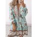 European And American 2022 Autumn New Bohemian Rayon Printed Tie-Waist High-Waisted A-Line Dress For Women_ecoleips.com