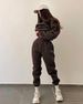 Women's Embroidered Slim Sports Sweatshirt Set Versatile Casual Fashion Two Piece Outfit European American Style_ecoleips.com